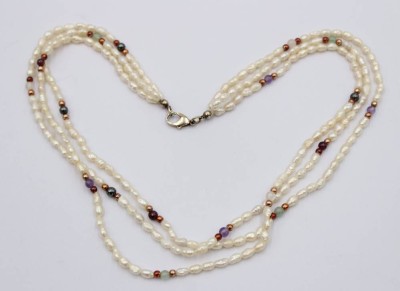 Auktion 369<br>3reihige SW-Perlenkette, ca. L-44cm [1]
