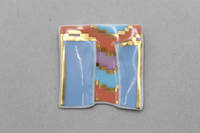 Auktion 369<br>Porzellanbrosche, Rosenthal, orig. Etui, ca. 4,7 x 4,7cm [1]