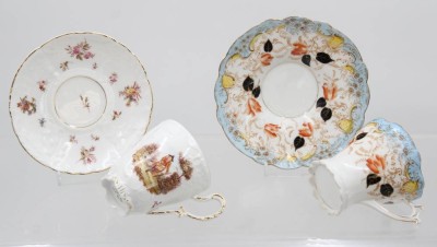 Auktion 369<br>2x Tassen mit U.T. um 1900, 1x C.T. Altwasser, ca. H-7,5cm [1]