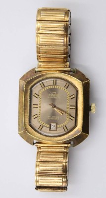 Auktion 369<br>Vintage-Armbanduhr, Pierpont, Schweiz, Automatikwerk läuft, Tragespuren, ca.  3,5 x 3,5cm [1]