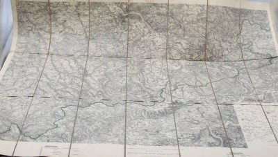 Auktion 369<br>Karte für die Heeresübungen des XII. (1. Königlich Sächsischen) Armeekorps aus dem Jahr 1907, Altersspuren [1]