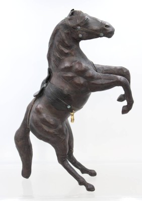 Auktion 369<br>Lederpferd, älter, Gebrauchsspuren, ca. H-40cm [1]