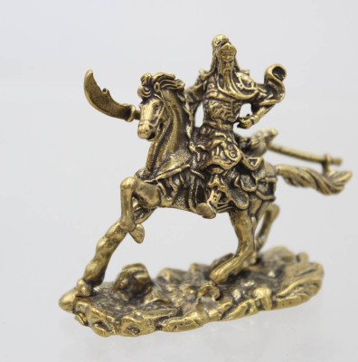 Auktion 369<br>kleine Guan Gong-Statue, wohl Messing, ca. H-5cm [1]