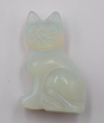 Auktion 369<br>kleine Katzenfigur, Opalit, ca. H-5cm [1]
