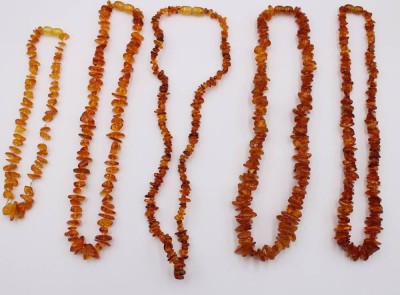 Auktion 369<br>5x div. Bernsteinketten, zus. 79,7gr., ca. L-50cm [1]
