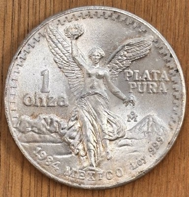 Auktion 369<br>Silberunze Mexico 1984, gültiges Zahlungsmittel ohne Nennwert! [1]