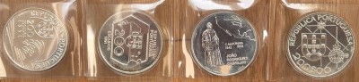 Auktion 369<br>4x 200 Escudos, Portugal, Silbermünze. 80-90-er Jahre, 85,5 gr [1]