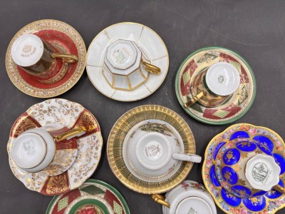 Auktion 369<br>9x Moccatassen mit 7.U.T., diverse, 1x nicht passend, 1 Tasse mit Chip [1]