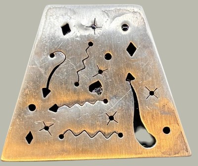 Auktion 369<br>gr. Designerbrosche, Silber -925-, 5x6 cm, 19 gr. [1]