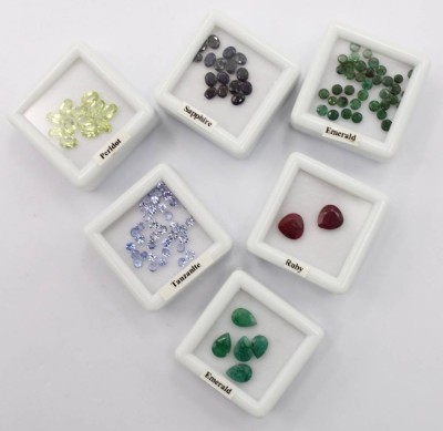 Auktion 369<br>ca. 100 Steine, Rubine, Peridots, Smaragde, Saphire, Tansanite [1]