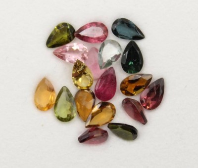 Auktion 369<br>kl. Konvolut div. Turmaline in Tropfenform, Multicolor [1]