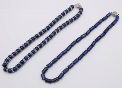 Auktion 369<br>2x Halsketten, Lapislazuli, Magnetschließen, ca. L-45cm [1]
