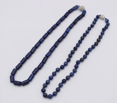 Auktion 369<br>2x Halsketten, Lapislazuli, Magnetschließen, ca. L-45cm [1]