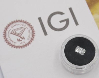 Auktion 369<br>Diamant, ca. 1,01 ct, D/VVS2, Radiant Cut, Labor erstellt, anbei IGI-Zertifikat [1]
