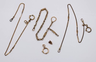 Auktion 369<br>3x div. Uhrenketten und ein Schieber, älter [1]