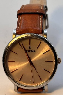 Auktion 369<br>Festina Damenarmbanduhr F20371, braunes Lederband [1]