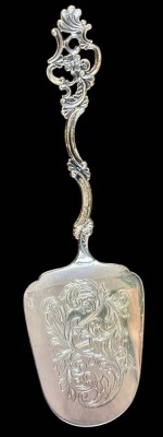 Auktion 369<br>Pastetenheber, Silber-800-, 22 gr., neuwertig in OVP, L-14 cm, jetzt geputzt [1]