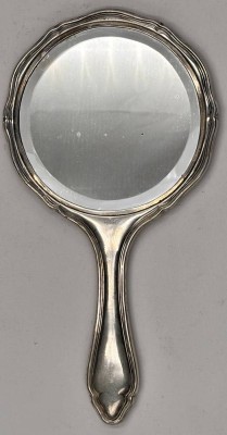Auktion 369<br>grosser Handspiegel, Silber-835-, H-25 cm, 320 gr [1]