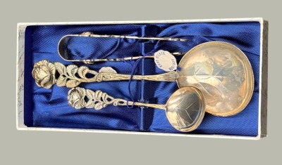 Auktion 369<br>3x Kaffeebesteck 