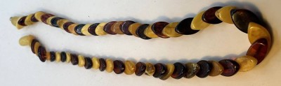 Auktion 370<br>gelb-braune Bernstein-Halskette, L-42 cm, 15,8 gr [1]