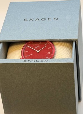 Auktion 370<br>Skagen Uhr AAREN KULOR 41mm SKW6512 Poppy Red Unisex, neuwertig in orig. Karton mit Beschreibung [1]