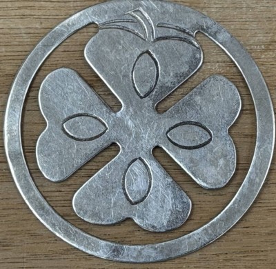 Auktion 370<br>rundes Silber Lesezeichen,-925- D-5 cm, 6,4 gr [1]