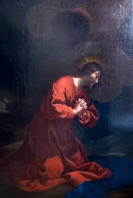 Auktion 370<br>Carlo DOLCI (1616-1686), Christus in Gethsemane, Öl/Leinwand, anbei letzter Wille von 1937, verso Restaurationsnotiz von 1966, Öl/Leinwand, alt und gut gerahmt, RG 113,5 x 92,5cm, nur Speditionsversand! [1]
