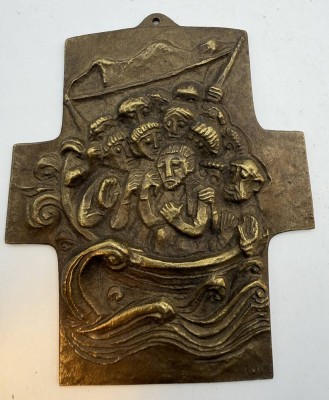 Auktion 370<br>Bronze Kreuz, verso Bibelspruch MT-8-23 