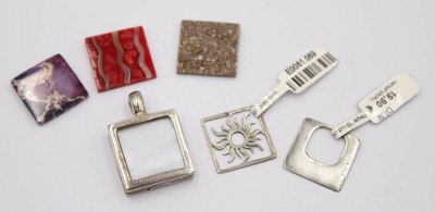 Auktion 370<br>Schmuckset, DUR Vari, Silberanhänger mit Wechselsystem, orig. Karton, Anh. ca. 2,8 x 2cm [1]