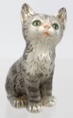 Auktion 370<br>Katze von Goebel, Unterglasurfarben, ca. H-11cm [1]