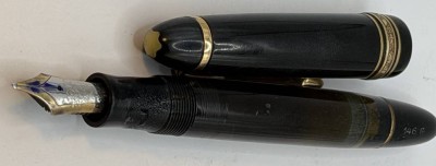 Auktion 370<br>MONTBLANC MEISTERSTÜCK Füller N°149 G.  OBB mit Goldfeder 4810 , WG-585-, Gebrauchsspuren [1]
