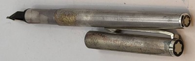 Auktion 370<br>Mont Blanc Patronen-Füller mit WG Feder-585-, Metallgehäuse angegriffen, ungepflegt [1]