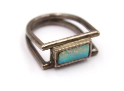 Auktion 370<br>moderner 925er Silber-Ring mit Opal, 5,8gr., RG 53 [1]