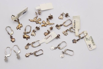 Auktion 370<br>Konvolut div. Silber-Ohrschmuck [1]