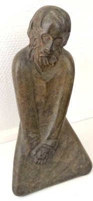 Auktion 370<br>Ernst Barlach, Der Zweifler, 1930, seitl. signierte Bronze, genehmigter Nachguss, dies Nr.57/980, H-31 cm, [1]