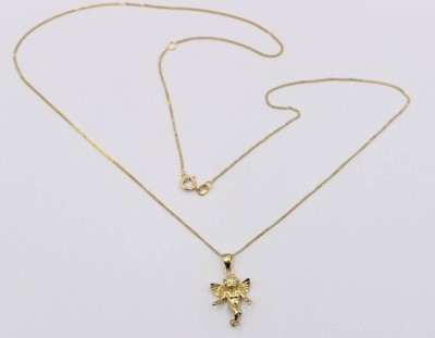 Auktion 370<br>925er Kette mit Engel-Anhänger, vergoldet, ca. 2,2gr., L-48cm, Anh. L-2,5cm [1]