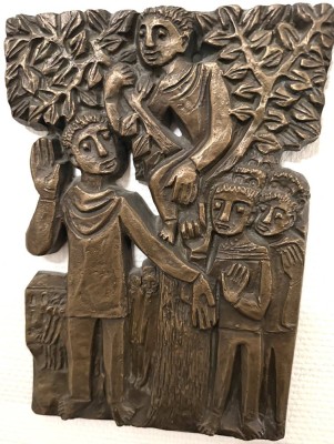 Auktion 370<br>Egino WEINERT (1920-2012)  wohl,  Bronze Reliefplatte, ca. 30x21 cm [1]