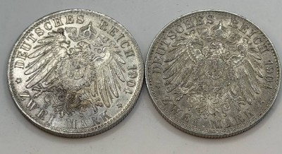 Auktion 370<br>2x 2Mark, 1904, Hansestadt Lübeck [1]