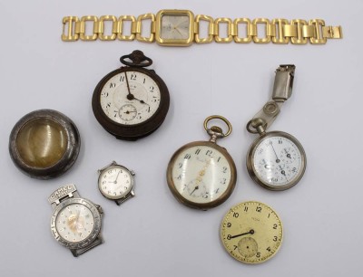 Auktion 370<br>Konvolut div. Uhren, alle defekt, Größte D-5,5cm [1]