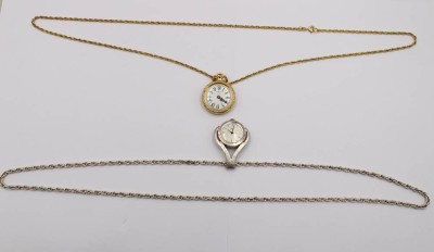 Auktion 370<br>2x div. Damen-Umhängeuhren, Juta und Ankra, Handaufzug, Werke laufen, je ca. D-2,7cm [1]