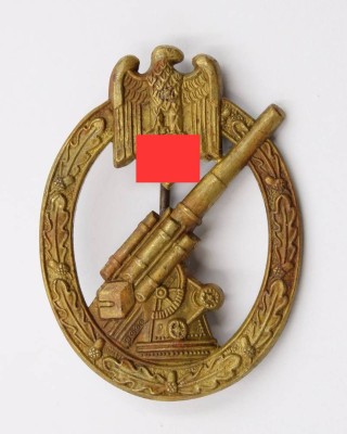Auktion 370<br>Heeres-Flakabzeichen, Nadelsystem wohl erneuert [1]