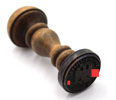 Auktion 370<br>Stempel aus der Zeit des 3. Reiches?, Polizeipräsident in Oppeln, ca. H-12cm [1]