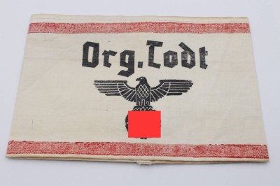 Auktion 370<br>Armbinde der Organisation Todt, gemarkt 