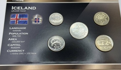 Auktion 370<br>Kursmünzensatz Island, mit Zertifikat, limitiert [1]