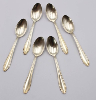 Auktion 374<br>6x Teelöffel, 90er Auflage, älter, ca. L-11,5cm [1]