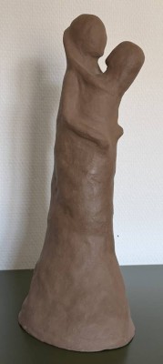 Auktion 370<br>Terrakotta Figur, Junges Paar, H-38 cm [1]