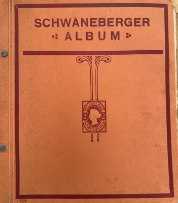 Auktion 370<br>altes Schwaneweder Briefmarkenalbum um 1930, Alle Welt, nur sehr dünn gefüllt [1]