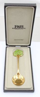 Auktion 370<br>Jahreslöffel, 1989, Robbe & Berking, 70gr., L-17,5cm, in Etui [1]