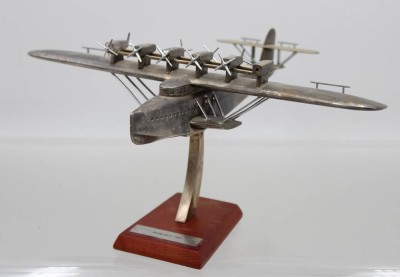 Auktion 370<br>Standmodell, Dornier Do X-1929, Silver Classic, ca. H-12cm B-24cm [1]