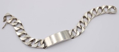 Auktion 370<br>Schweres Armband aus 835er Silber, Kr+ 086 gestempelt, L. 22 cm, 15mm breite, 88 Gramm [1]